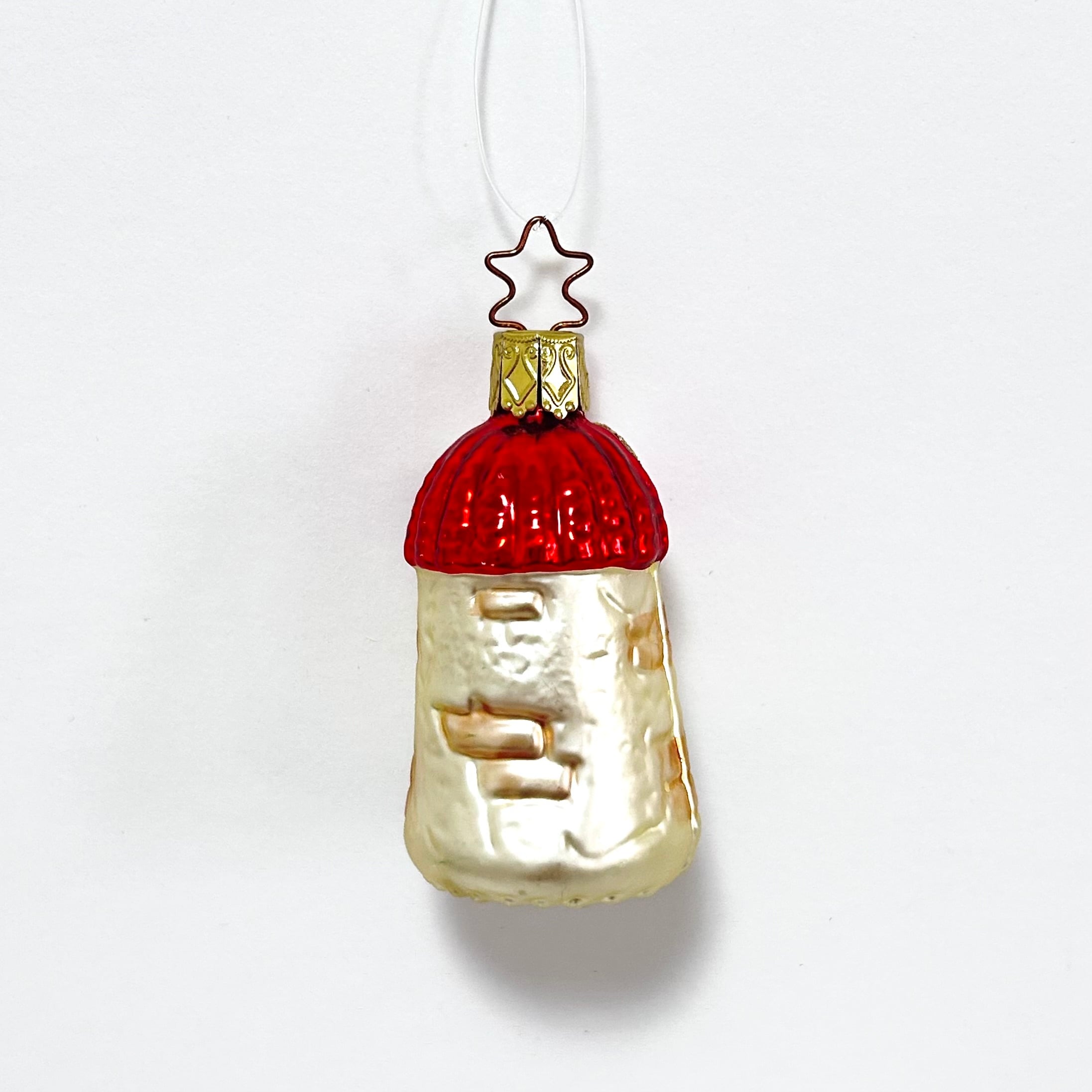 ビンテージ ドイツ INGE-GLAS社 ガラスオーナメント 風車小屋 9cm　