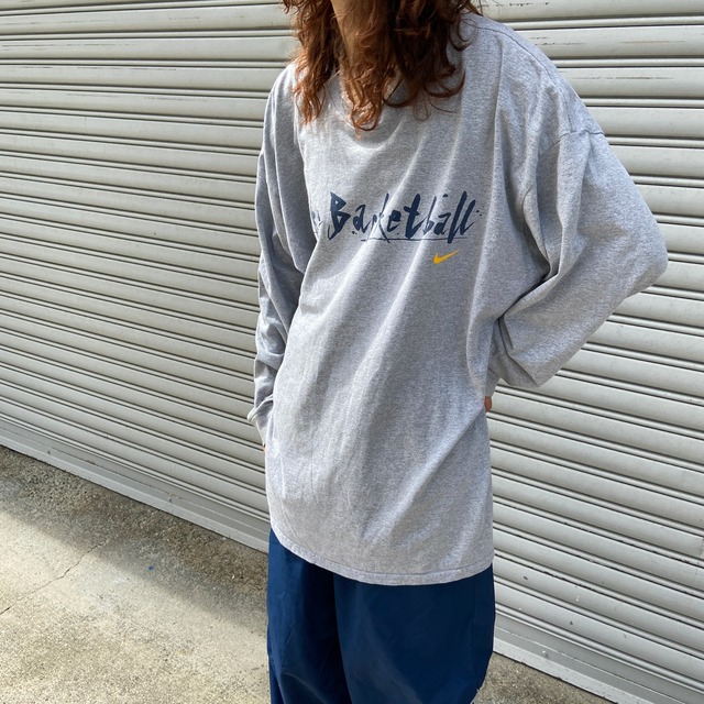 『送料無料』NIKE ナイキ　90s ナイキバスケットボール　ロンT　USA製　XXL