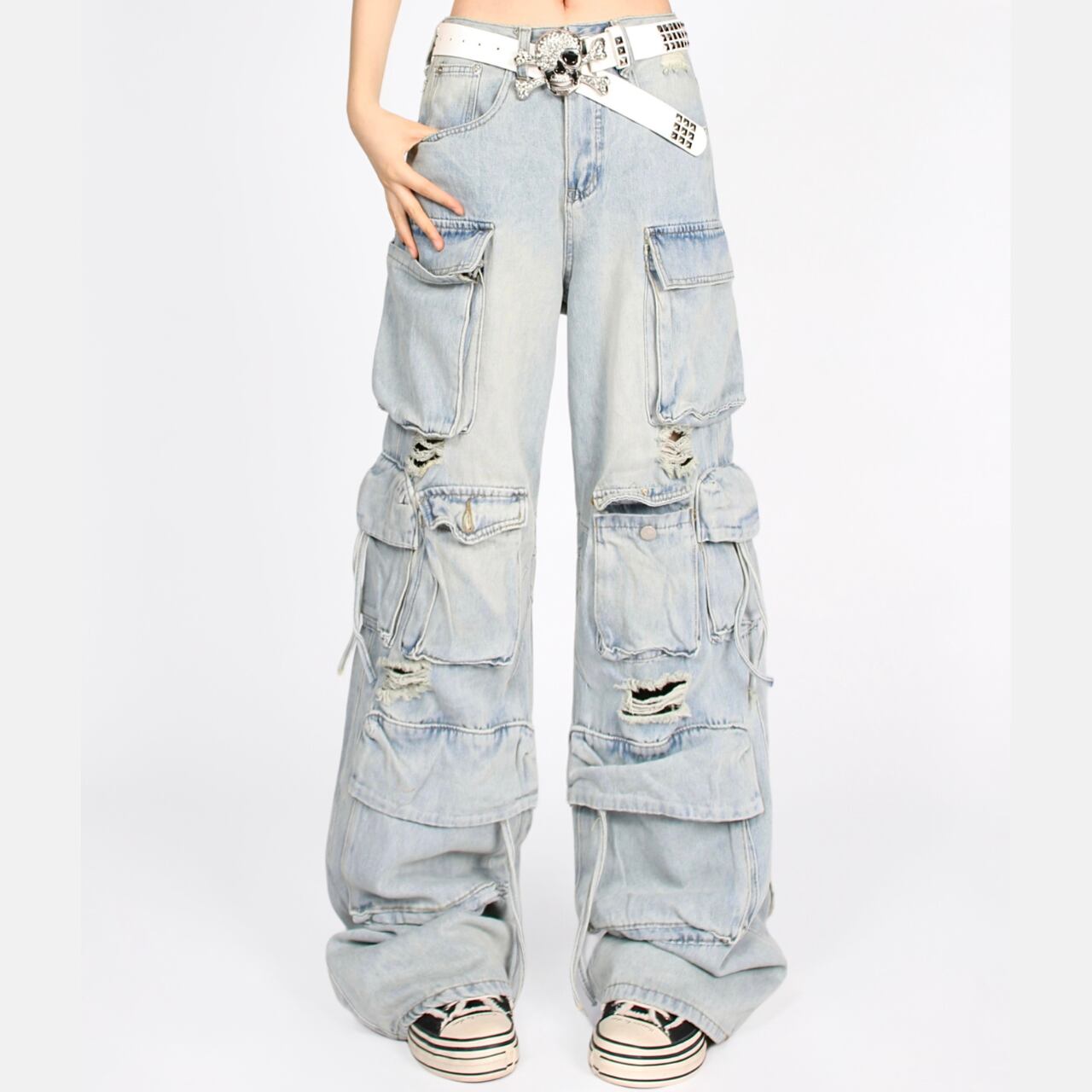 ダメージデザインパンツ　2color　1153