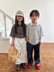 【取寄/韓国直送】OUR 26/SM ライクボーダーカラーTシャツ|夏服|韓国子供服