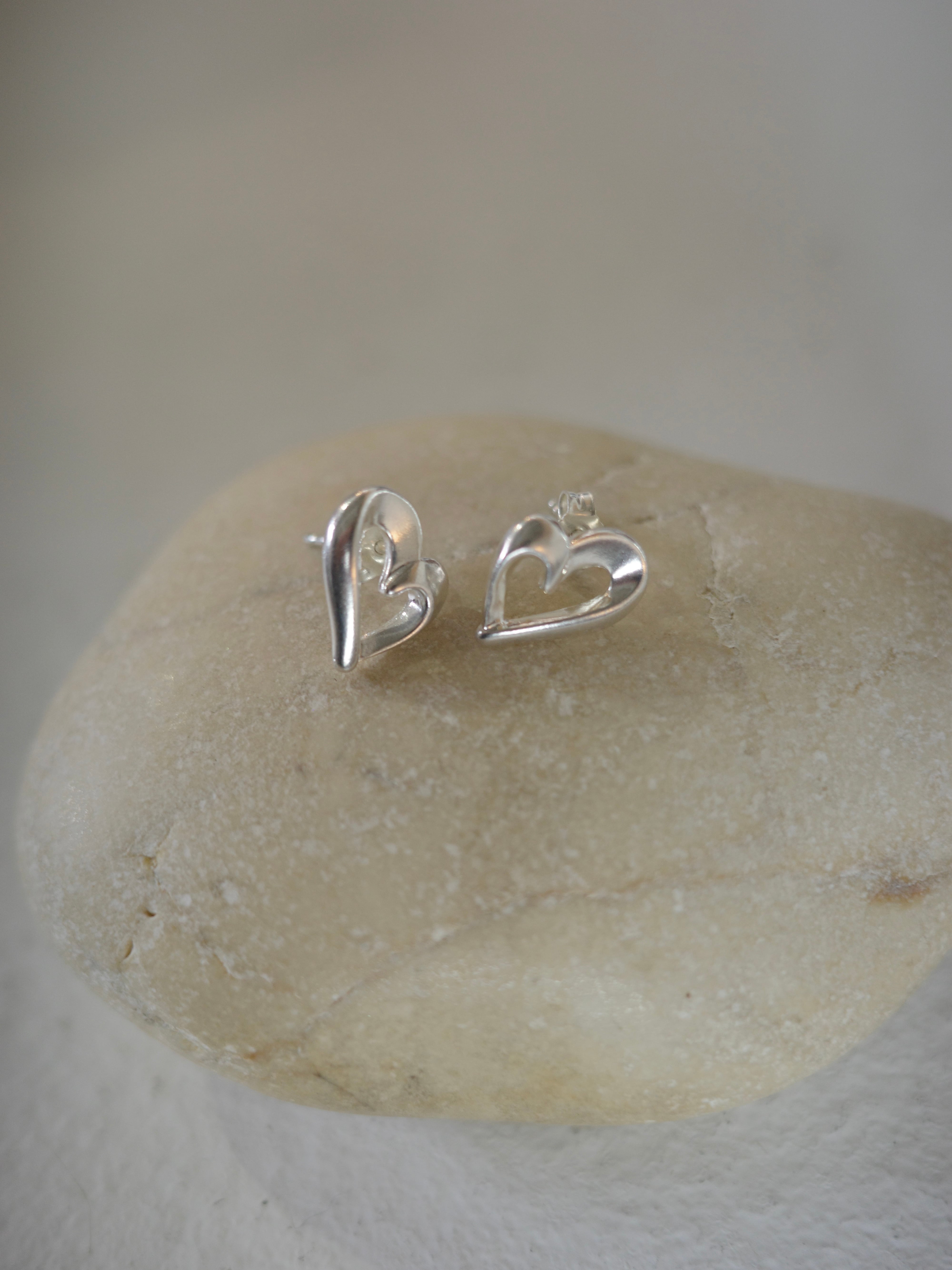 <vintage silver925> heart motif pierce