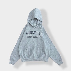 【GILDAN】カレッジロゴ モンマス大学 MONMOUTH UNIVERSITY  アーチロゴ パーカー ロゴ プリントプルオーバー スウェット フーディー hoodie L us古着