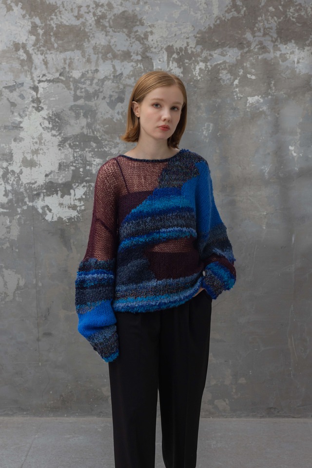 Multi Gradient Intarsia PO Knit