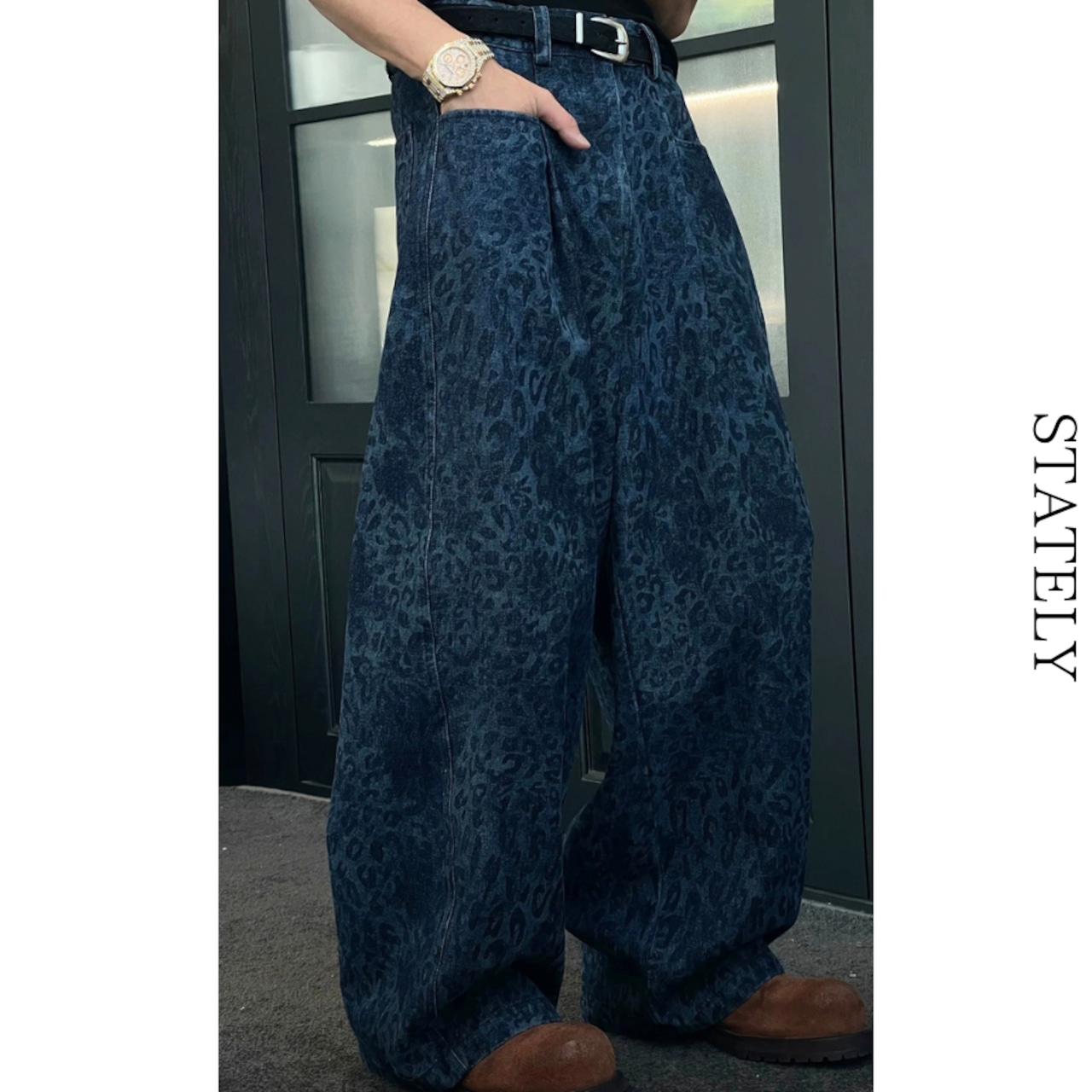 Leopard Washed ワイドパンツ/4color_B19・画像2