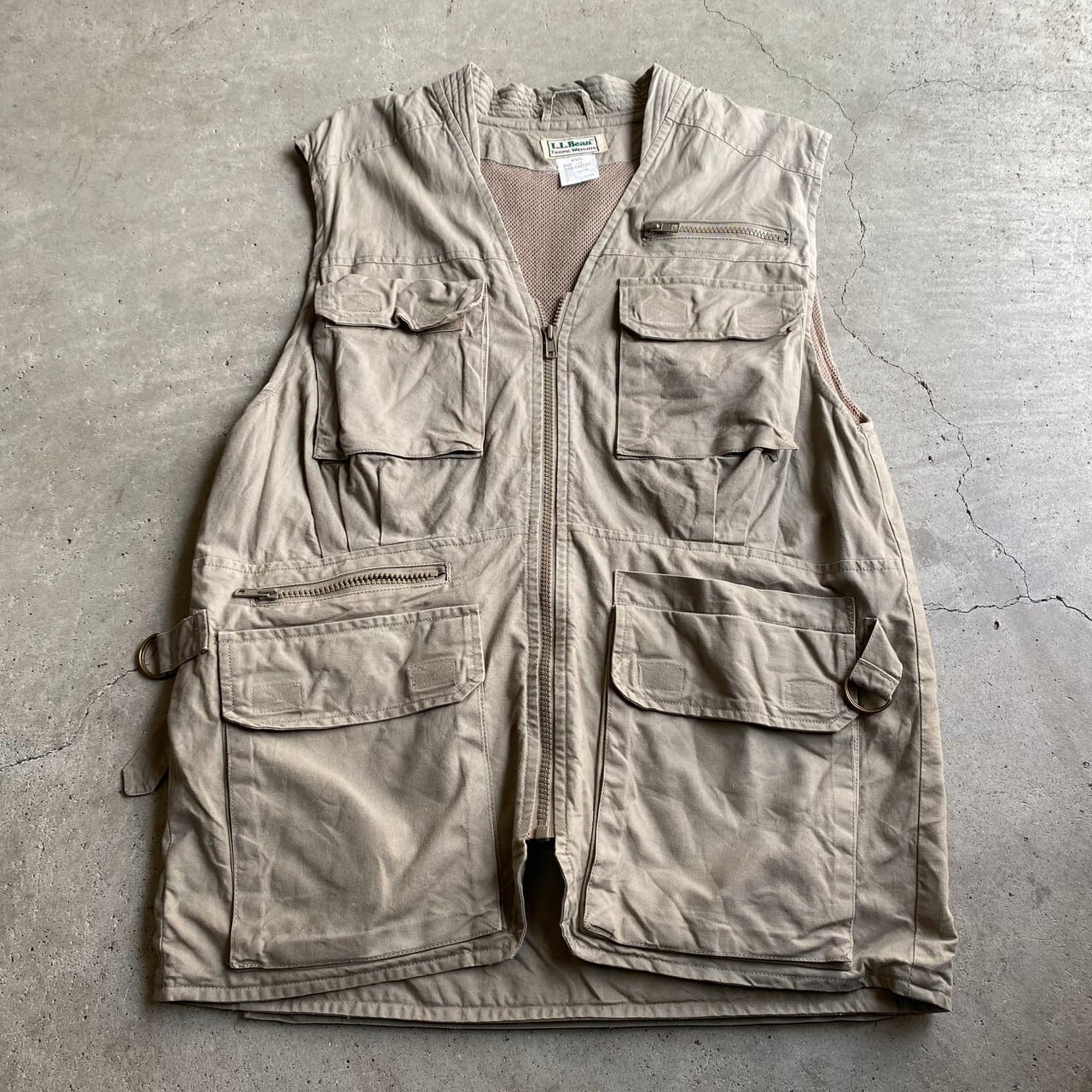 希少 L.L.Bean 80s フィッシングベスト（L 美品 90s 緑 LLBean 