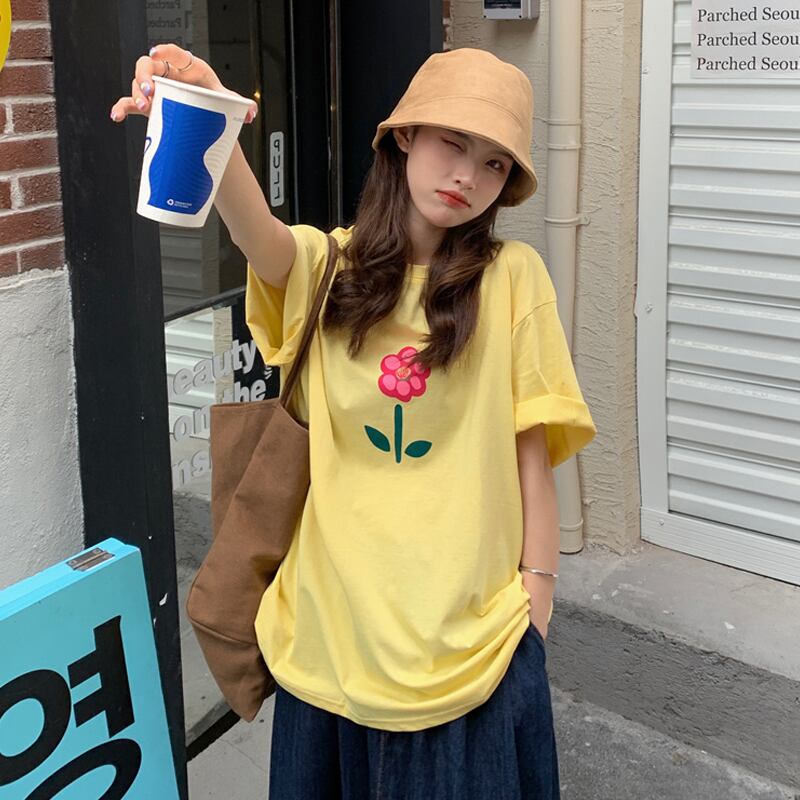 イエローTシャツ サマールーズレッド 夏物 試着室67832762368