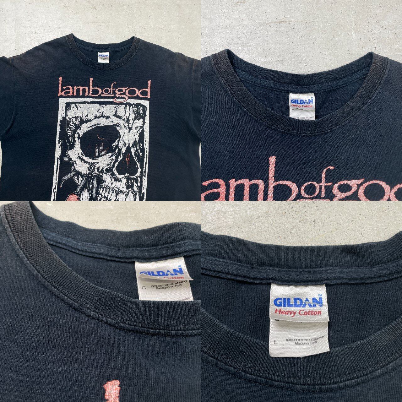 lamb of god ラムオブゴッド バンドTシャツ バンT メンズL 古着 スカル