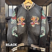 【HOUSTON / ヒューストン 51544 USED FINISHING SOUVENIR JACKET (MAP) / ユーズド加工スーベニアジャケット】