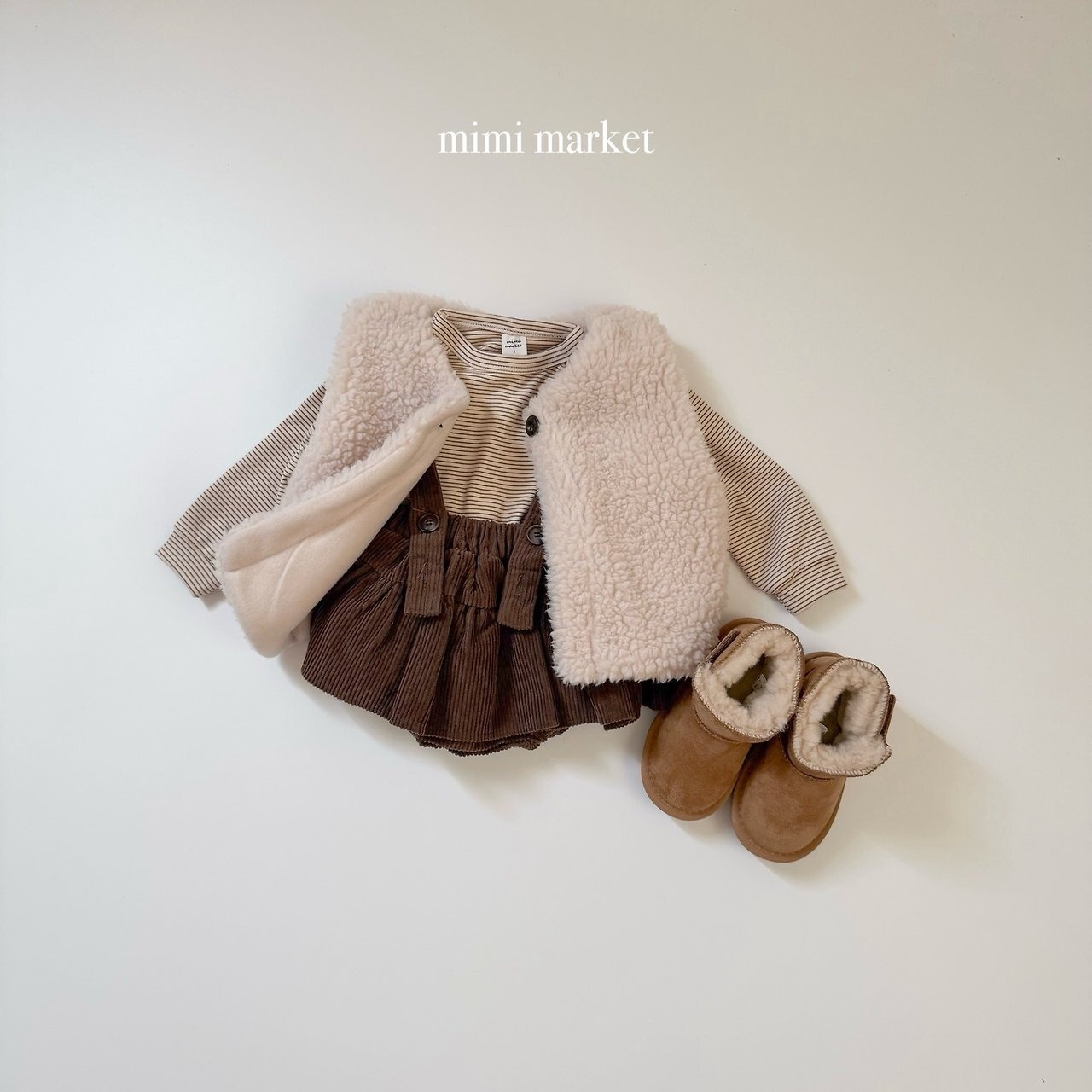 ミミマーケット / mimimarket / ベーグルボーダーT / 韓国子供服 / キッズ / 26winter〖取寄〗*S~L*