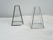 HAKU GLASS FLOWER VASE -S- / H10cm / SILVER・BLACK