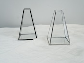 HAKU GLASS FLOWER VASE -S- / H10cm / SILVER・BLACK