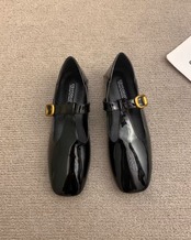T-strap square toe flat Shoes L0107