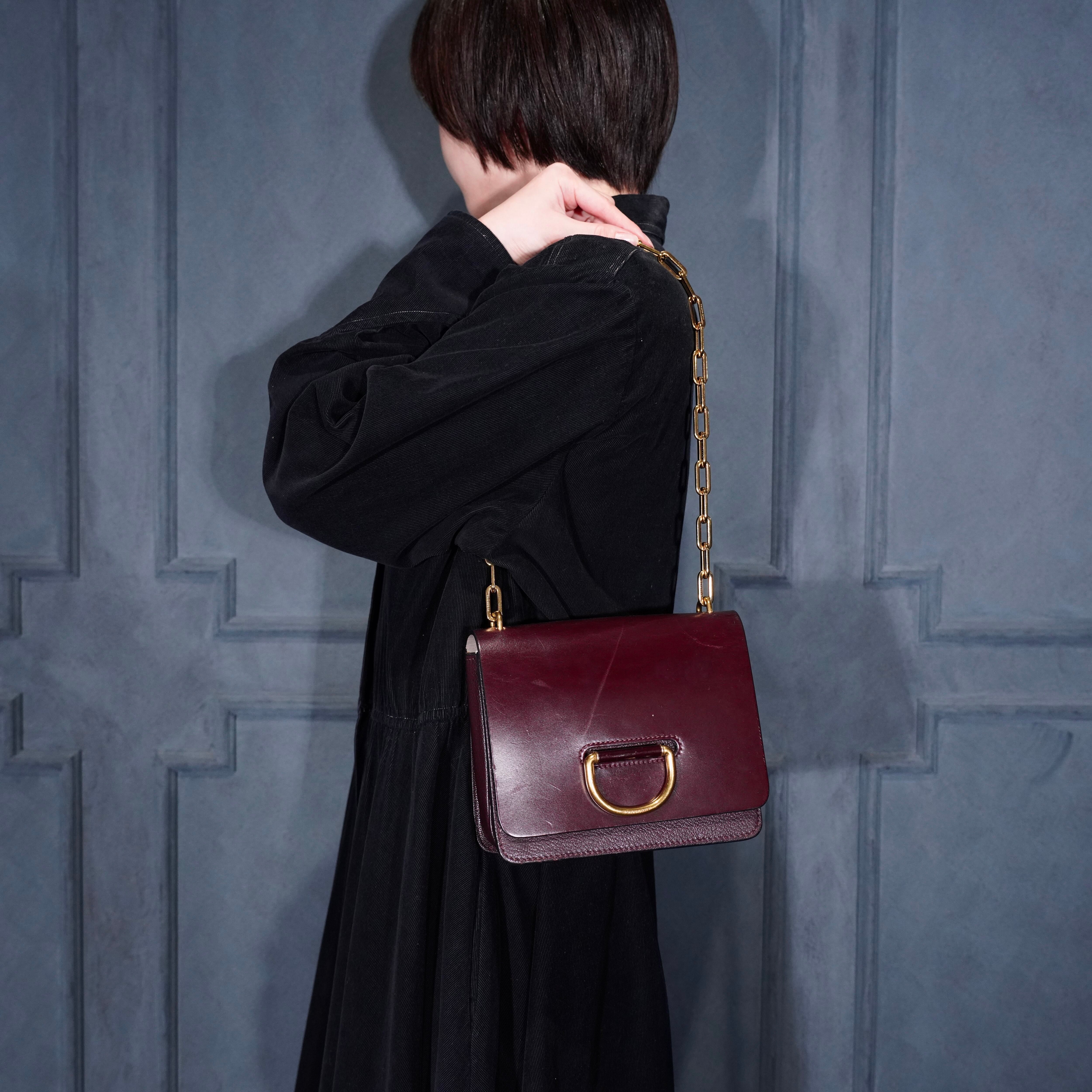 バーバリー メイドインイタリー ショルダーバック BURBERRY BRIDLE LEATHER CHAIN SHOULDER BAG/バーバリーブライドル