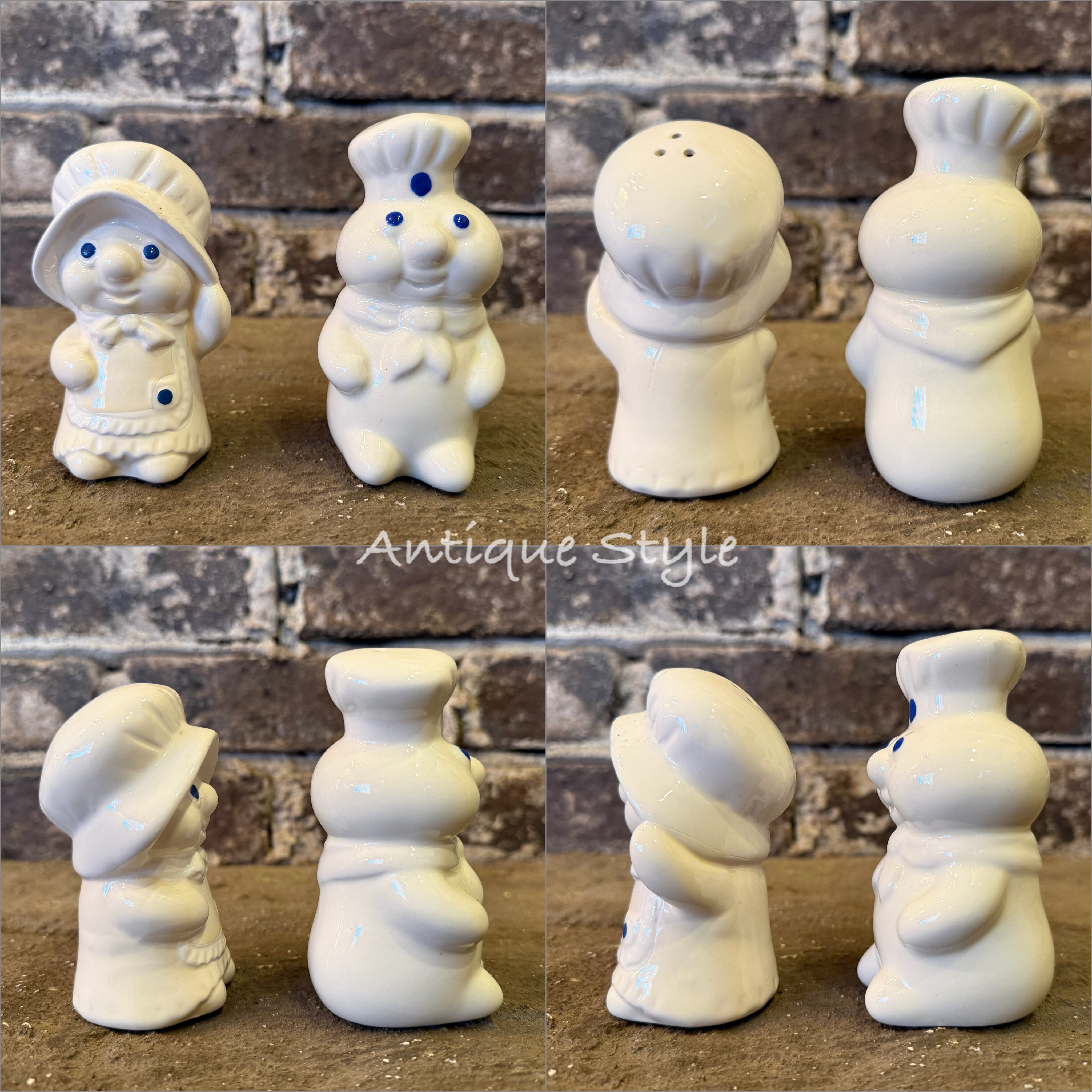 1988's 陶器 Doughboy ドゥーボーイ ソルト＆ペッパーセット ポッピン