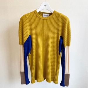 [ NAIFE ] Rounded Shoulder TOPS / YELLOW