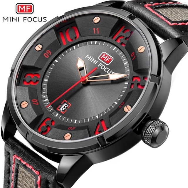 MINI FOCUS メンズ 男性用 腕時計 時計 ビジネス スポーツ 欧米 海外人気 ミリタリーマルチ クォーツ MF0012G