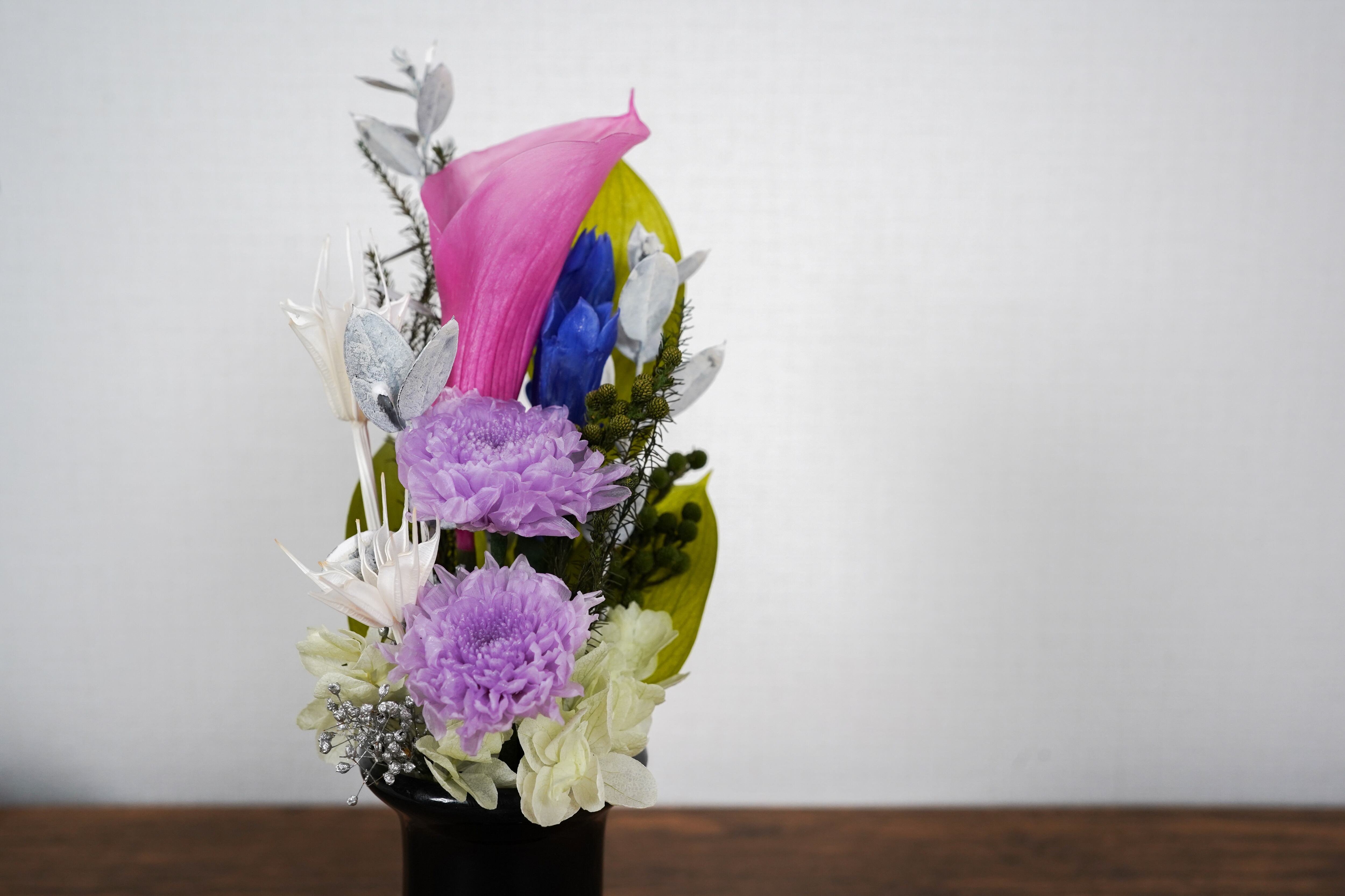 専用 mame様 プリザーブドフラワー お供え 仏花 3基 期間限定プリザーブドフラワー仏花】彩風ピンク（一基）｜お供え花