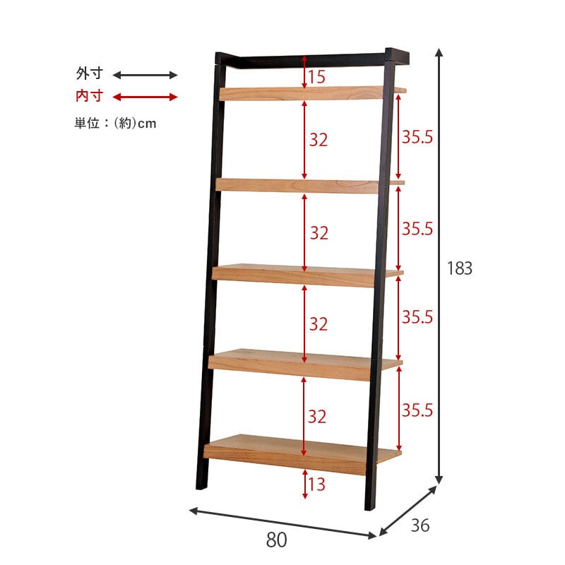壁面収納ラック オープンラック 収納ラック キャビネット 幅80 奥行36