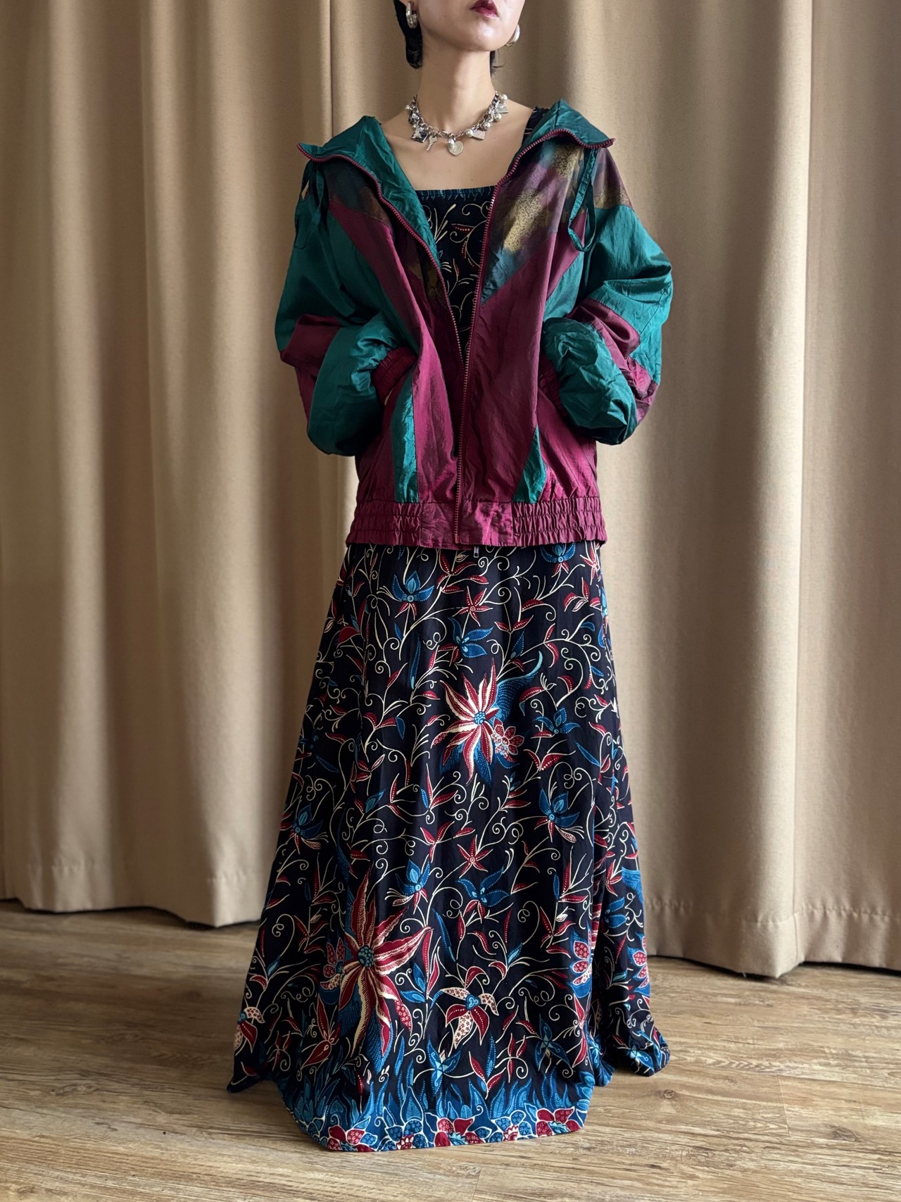 Dull color import nylon jacket-5171-3