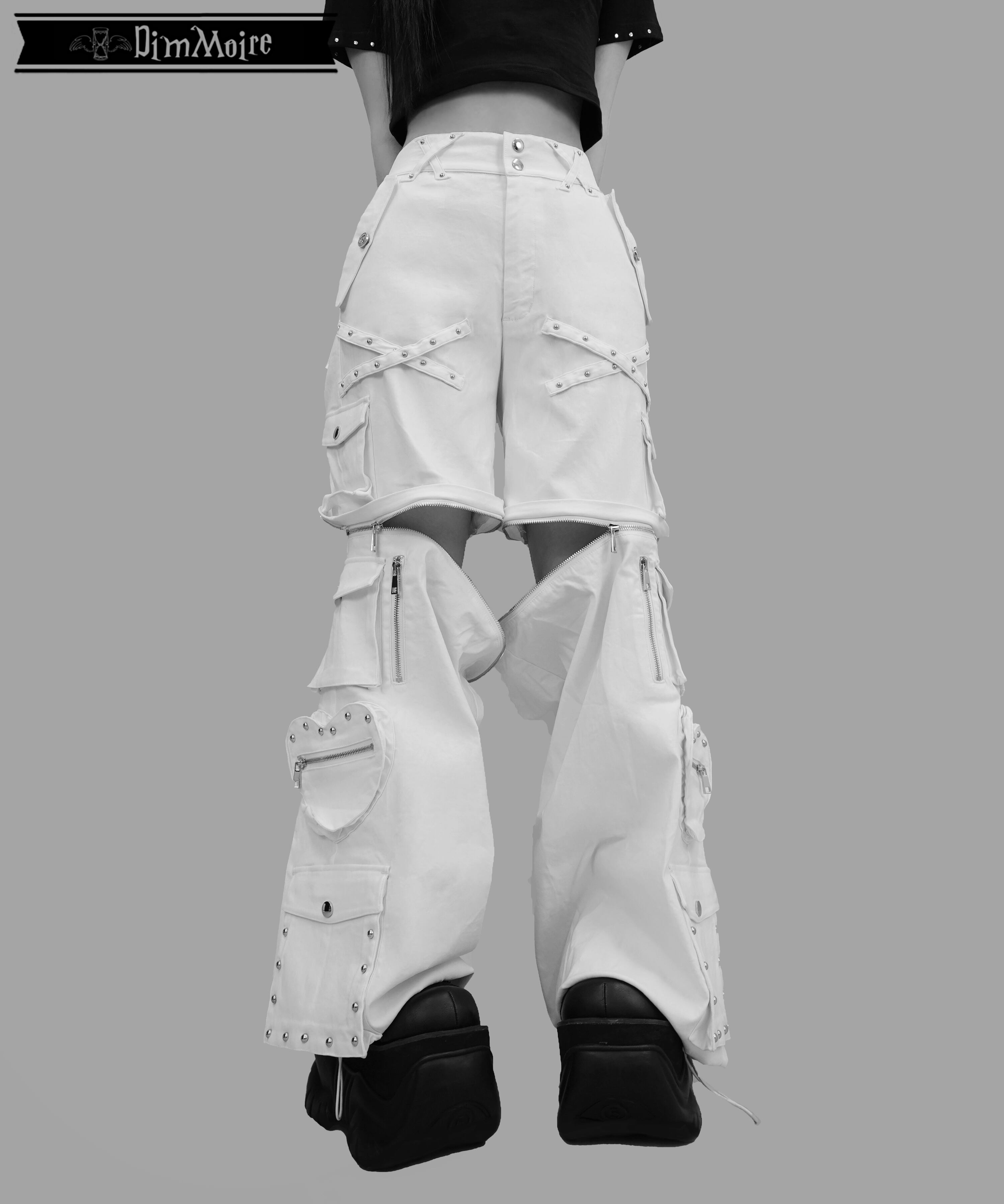 スタッズカーゴパンツ【White】 | DimMoire