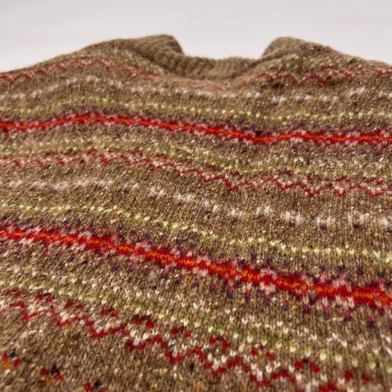 Crocodile クロコダイル 裏地付き フェアアイル ウールニット ジャケット サイズ L /ジップアップ/レディース