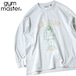 gym master ジムマスター 7.4oz HOLIDAY ビッグロンT|GOOD HOLIDAY フロント&袖プリント グラフィック長袖Tシャツ LOVE&PEACE G821717 アッシュ
