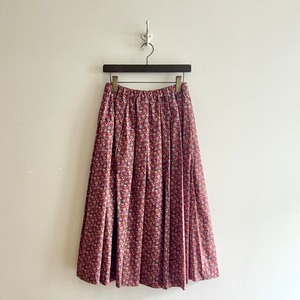 C21899 【Kelly】Liberty Print Pleated A-line Skiirt