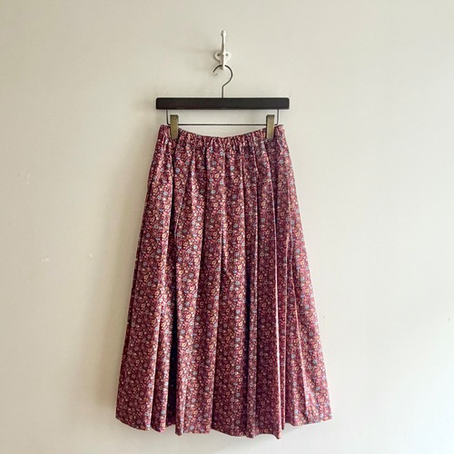 C21899 【Kelly】Liberty Print Pleated A-line Skiirt