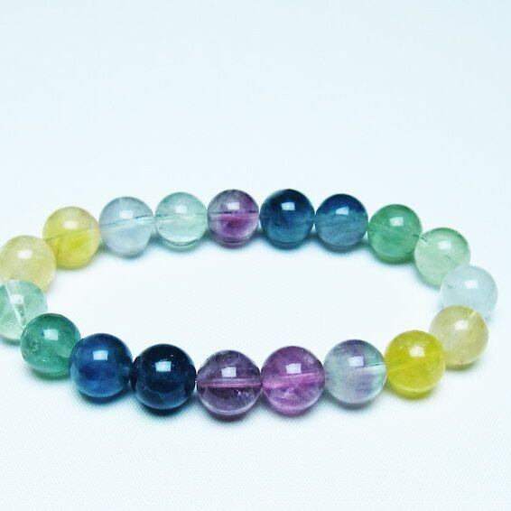 フローライト ブレスレット 11mm 蛍石 螢石 ブレス 一点物 メール便可 [M便 1/10] 111-45703