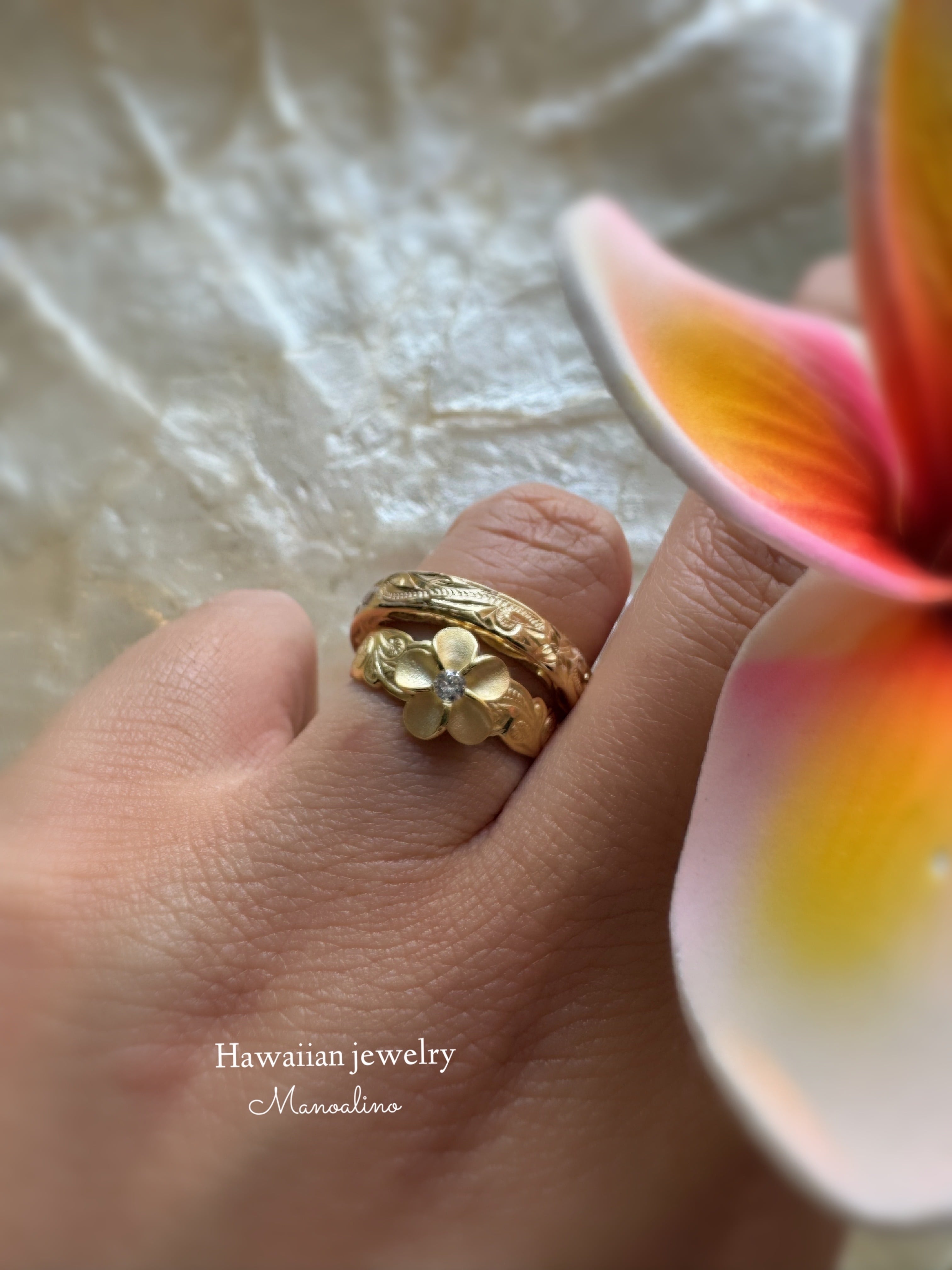 Plumeria ring Hawaiian jewelry(ハワイアンジュエリープルメリア