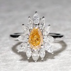 ファンシーインテンスオレンジイエロー ダイヤモンド リング pt900 / SI1 / 1.020ct / DA 1.064ct