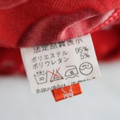 【美品 社交ダンス衣装】トップス ACROSS 赤 レッド 花柄 派手 華やか ゴージャス エレガント かわいい 可愛い フリル 上品