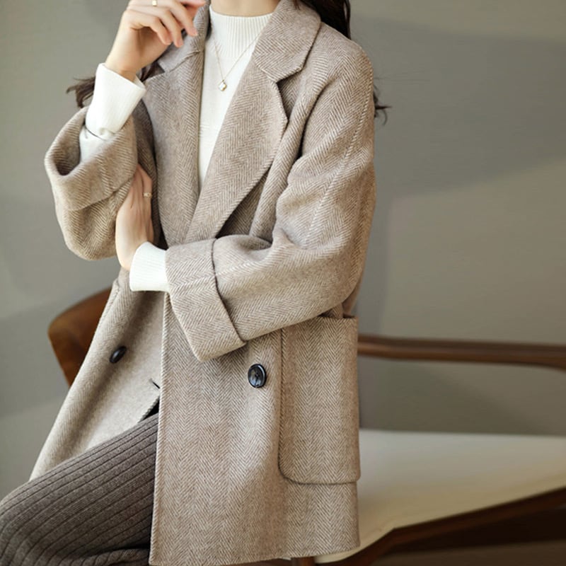 ラグランスリーブミドル丈コート E00405