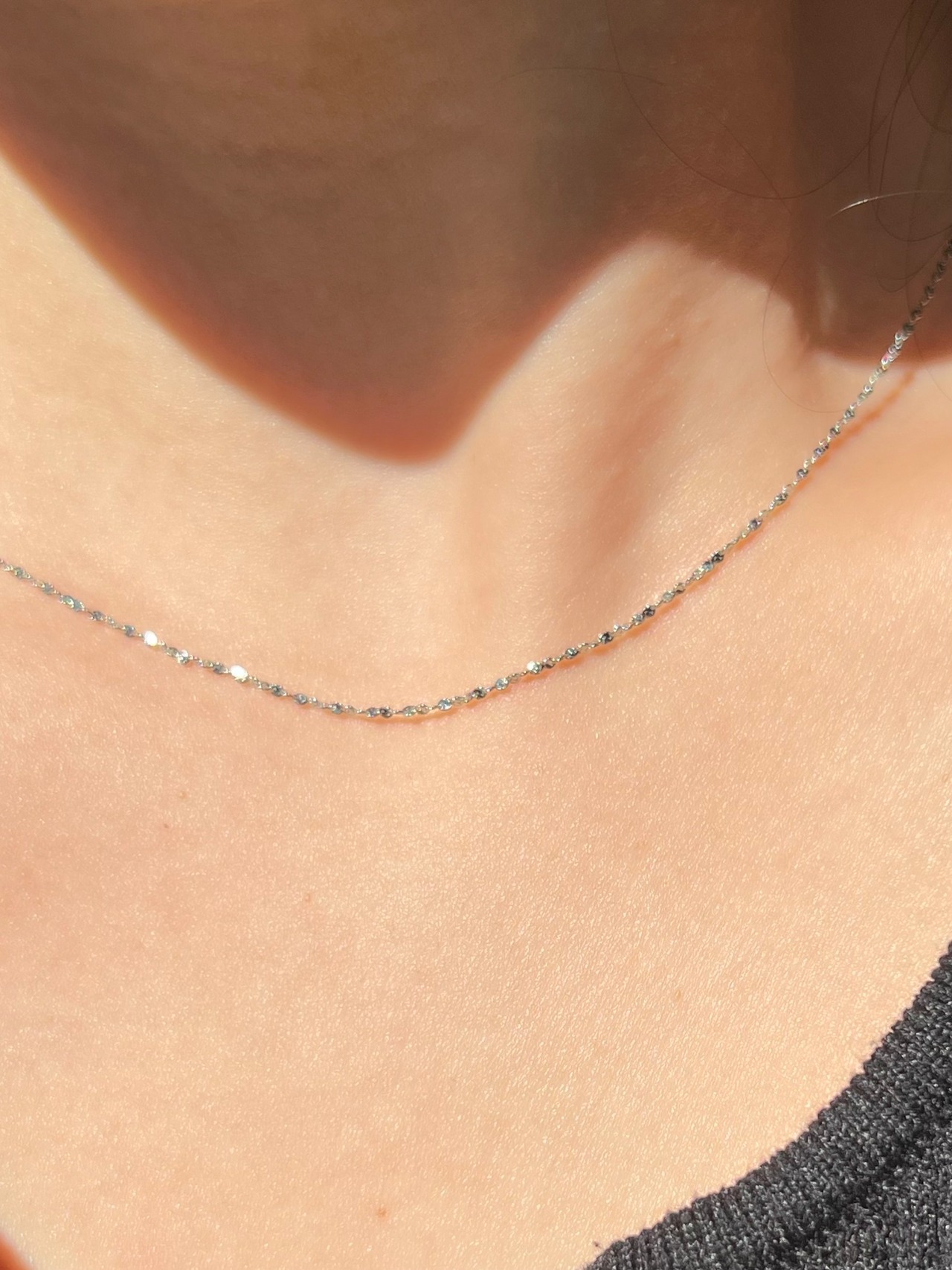 1mm glitter necklace