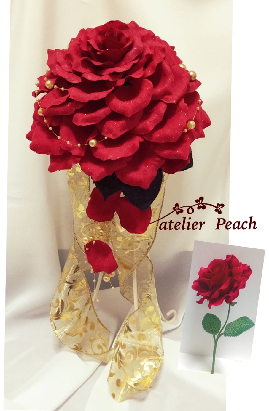 赤い薔薇 ブーケ＆ブートニア バラ造花 【公式通販】