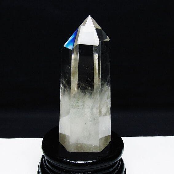 水晶 六角柱 水晶 ポイント 台座付属 一点物 152-3806