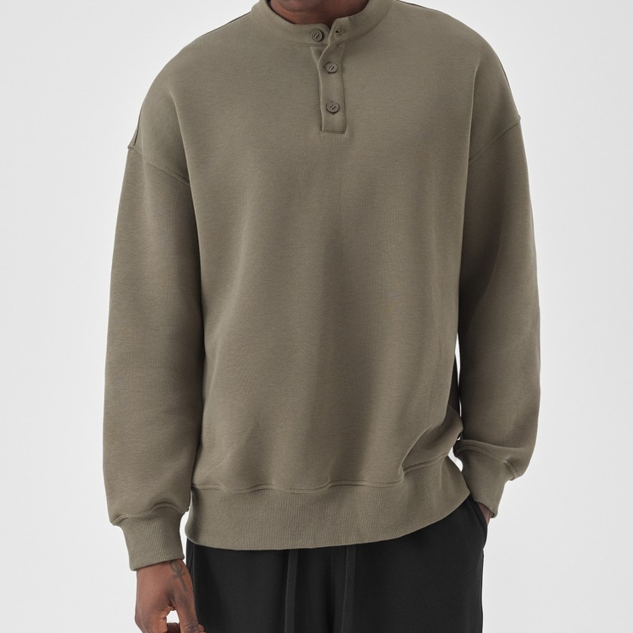 ヘンリーカラー薄手スウェット　942