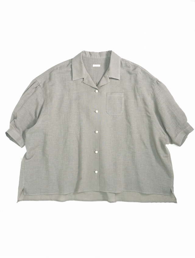 Hemp Gauze Open Collar S/S Shirt