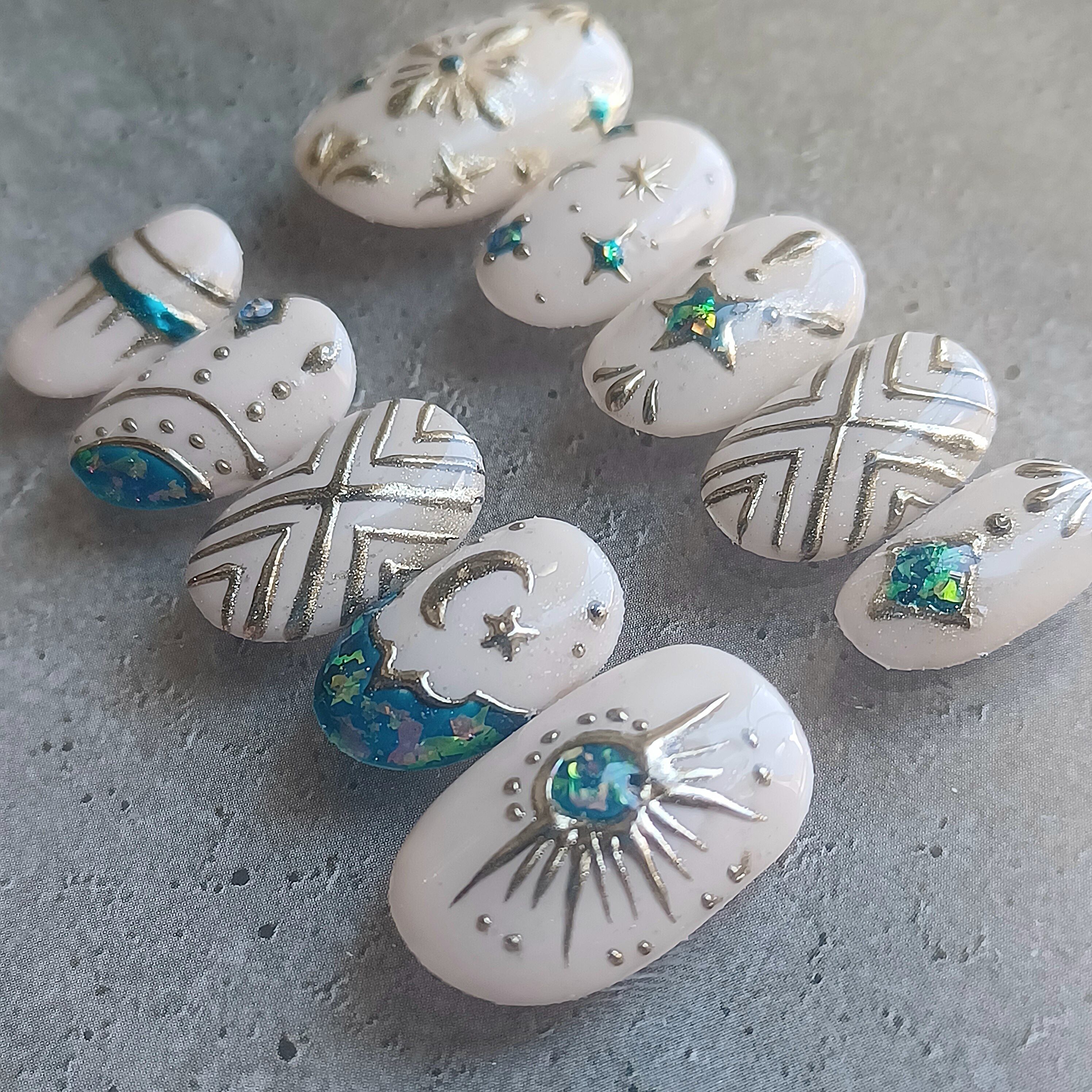 受注製作】モロッカン ネイルチップ No.216 | ❀✿ Pirina_nail︎ ✿·͜