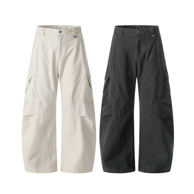 デザインポケットワイドフォルムカーゴパンツ 2col R02598