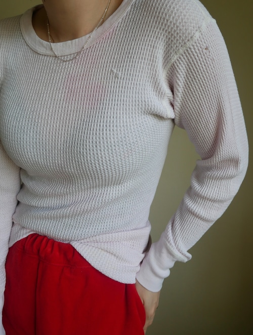 US 80s～Lee baby pink thermal