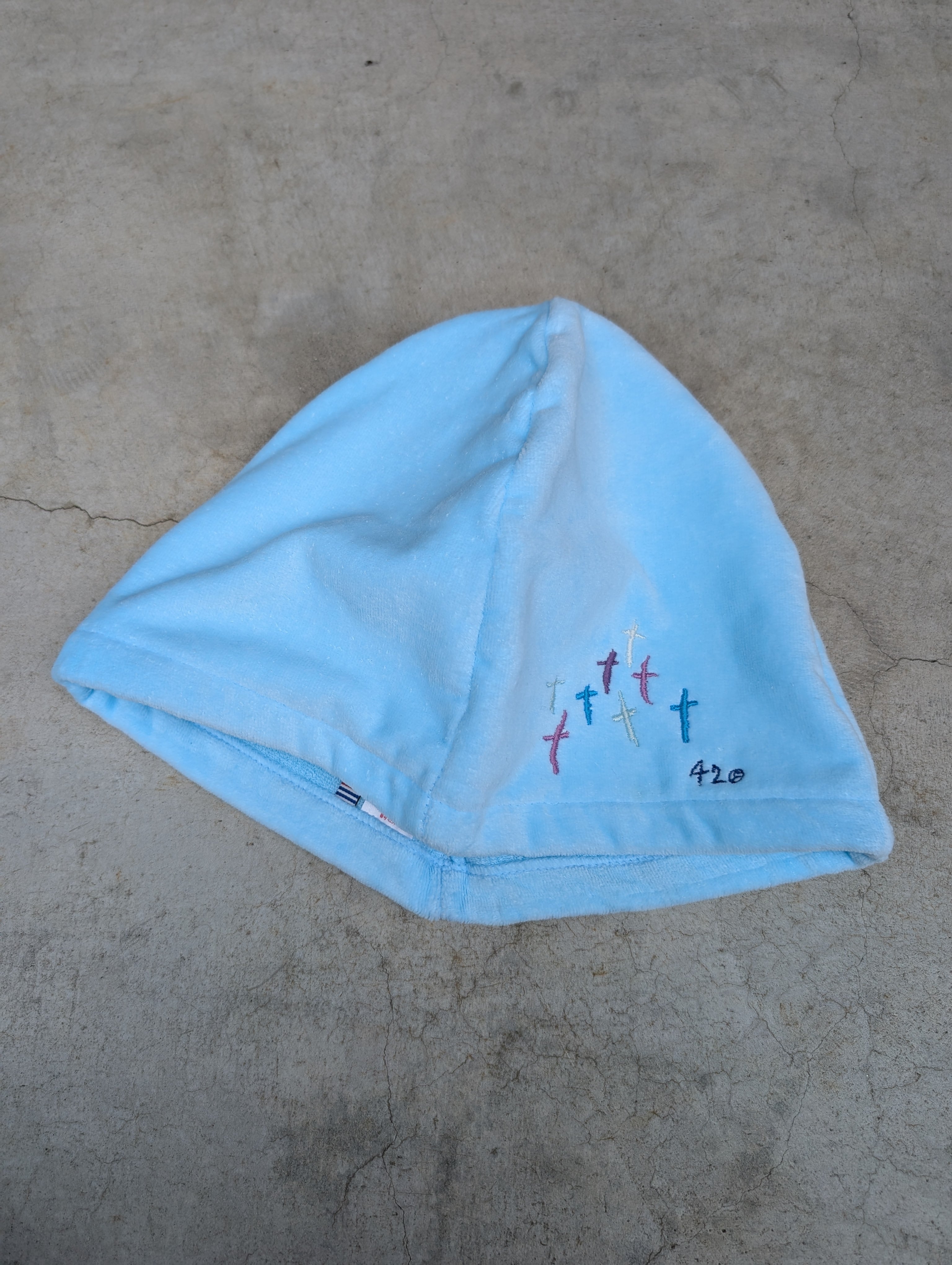 "深緑" original sauna hat / made in 今治 / PALE BLUE