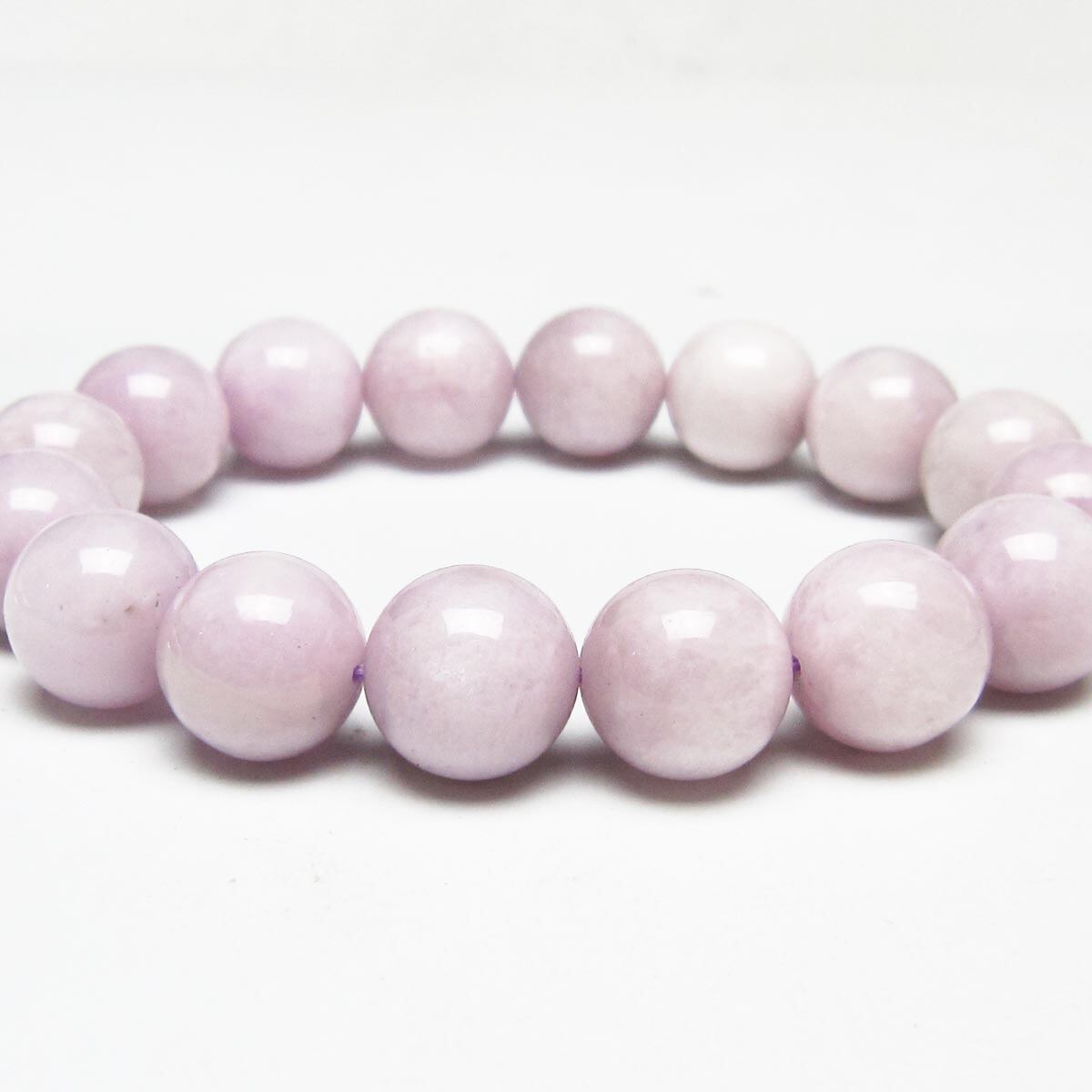 クンツァイト ブレスレット 14mm ミルキークンツァイト ブレス 一点物 メール便可 [M便 1/10] 111-46435