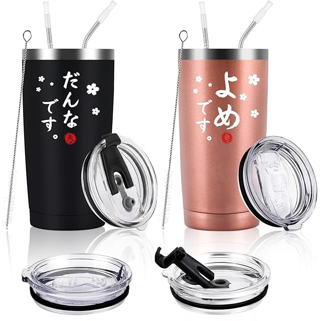 特大 500ml ストロー付き タンブラー マグカップ 魔法瓶 水筒 保冷