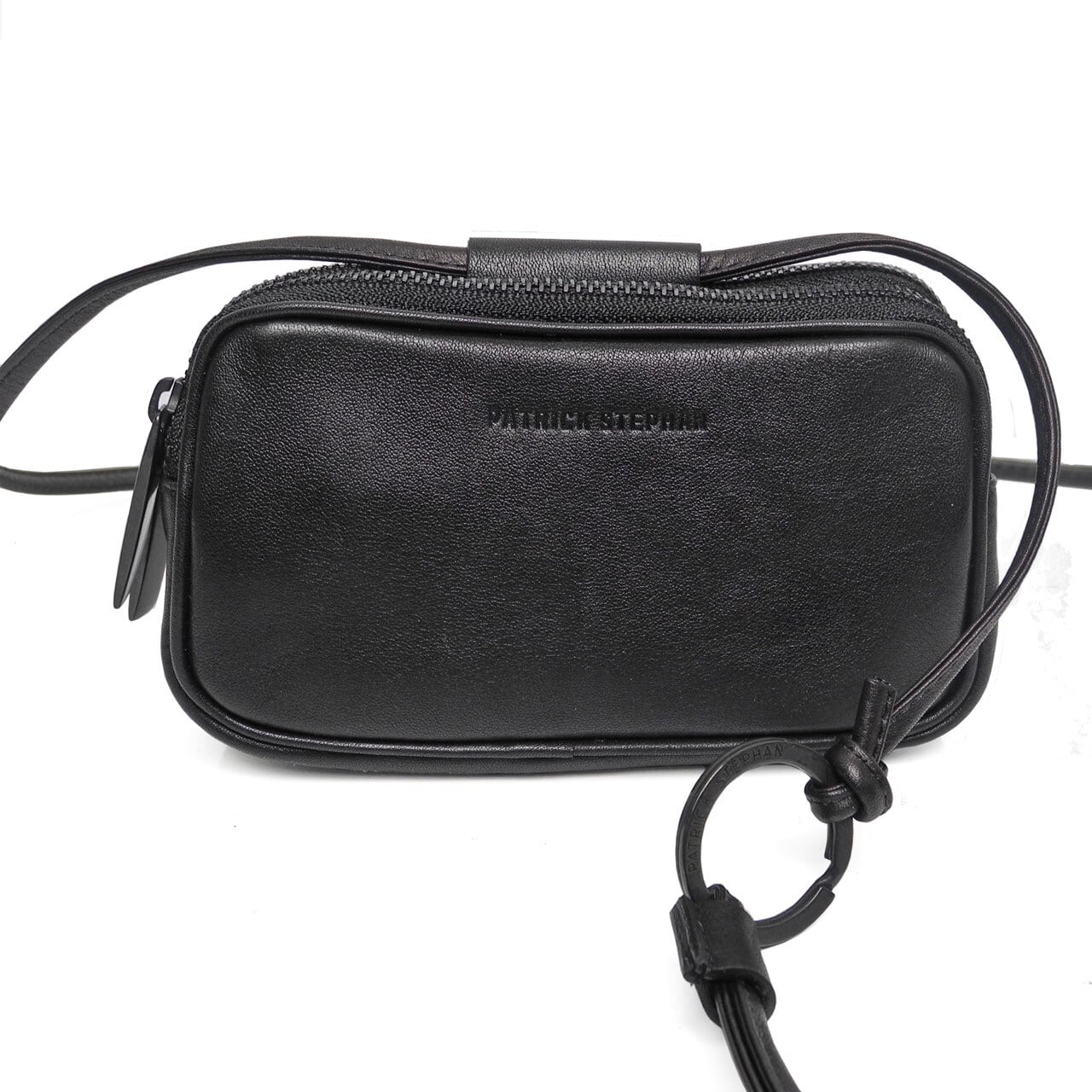 213ABG06 Leather micro shoulder bag 'double zip' ショルダーバッグ