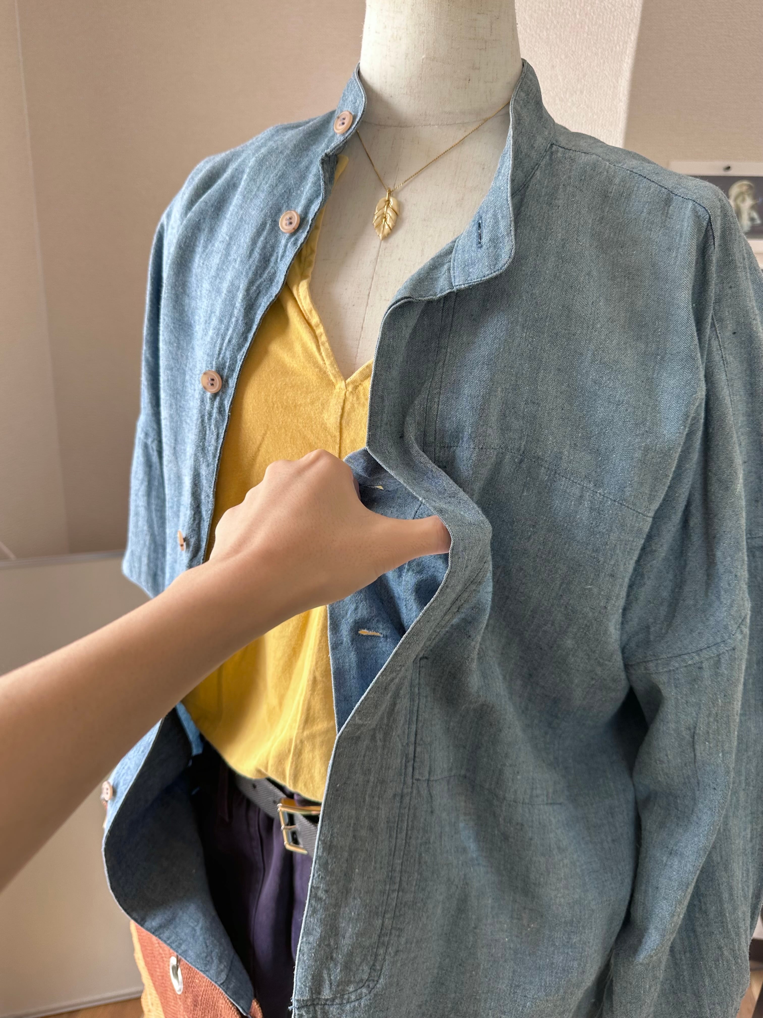 1983 ISSEY MIYAKE MEN Hidden Pocket Design Loose Body SH | ETRAK 1983 ISSEY MIYAKE MEN Hidden Pocket Design Loose Body SH | ETRAK