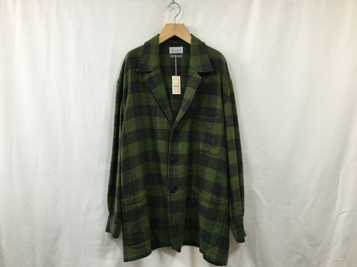在庫有りMarvine Pontiak shirt makers”3 Button Shirt Jacket Green CH”