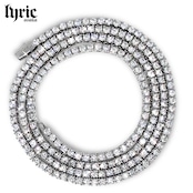 2mm luxury tennis necklace silver