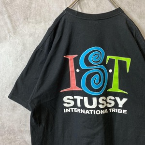 STUSSY big logo back print T-shirt size L 配送A　