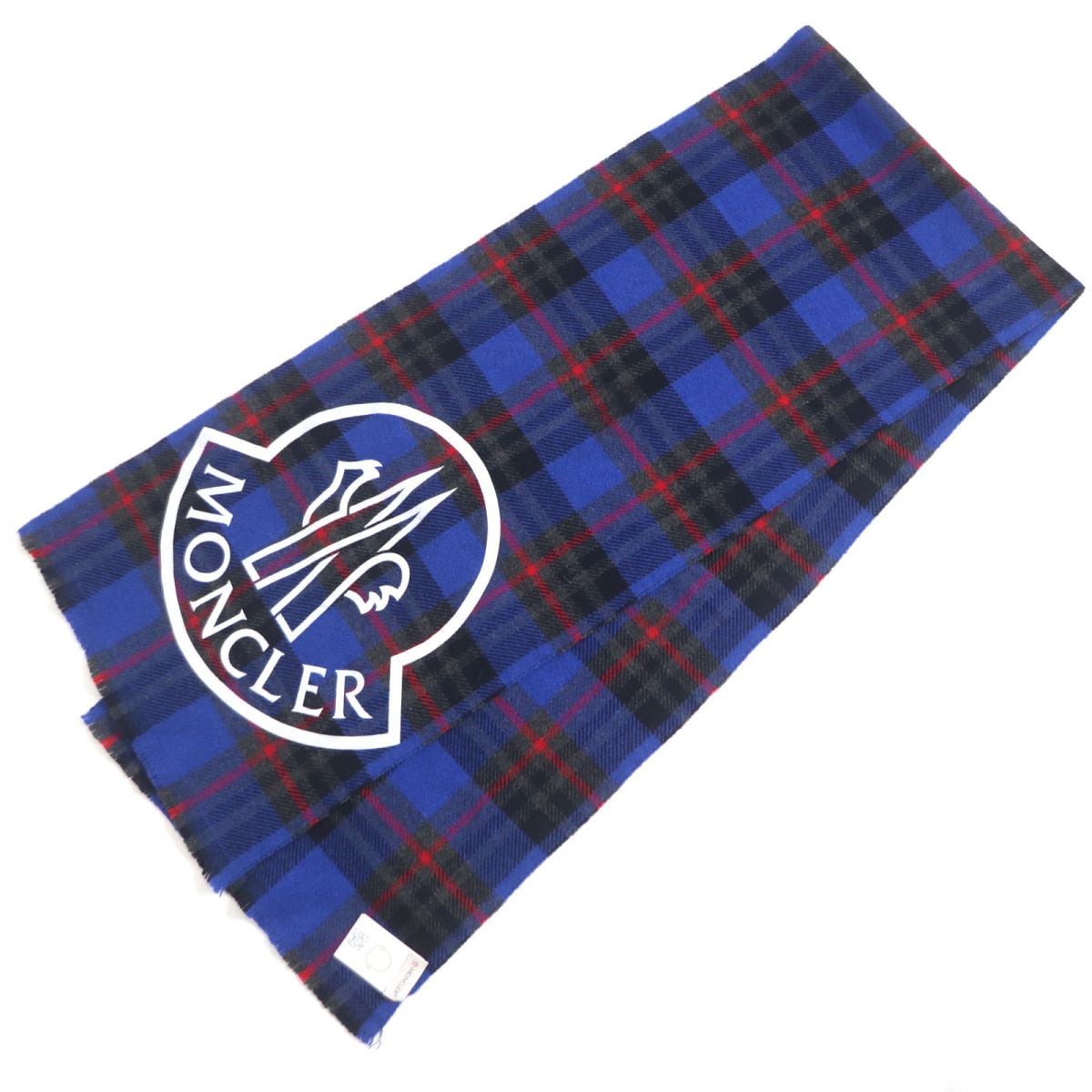 美品□MONCLER/モンクレール SCIARPA タータンチェック柄 ロゴ 美品□MONCLER/モンクレール SCIARPA タータンチェック柄 ロゴ